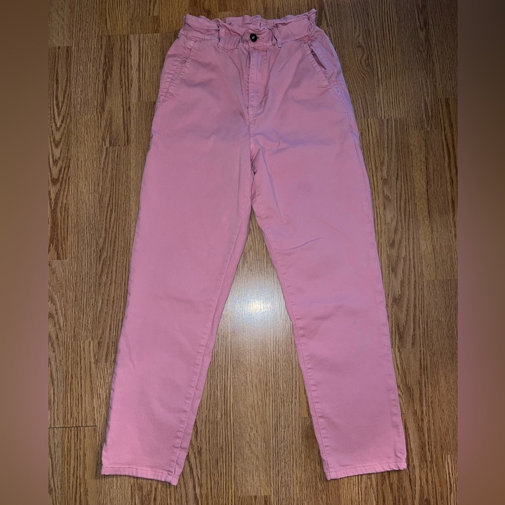 Pink Paperbag Pants - Picture 2 of 6